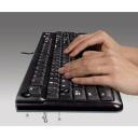 Logitech Klaviatuur K120 920-002508 USB, 1.5 m kaabel, QWERTY, must, t&auml;issuuruses, pritsmekindel, 10 miljonit klahvivajutust
