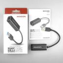 Axagon Adapter ADE-SR 1GB, USB 3.0, Ethernet RJ-45, 10/100/1000 Mbit/s, Plug and Play, toiteadapter, must