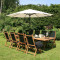 Dārza mēbeļu komplekts FUTURE, galds un 8 krēsli (2782), pagarināms, koks: akācija, piesūcināta ar eļļu K278211 HOME4YOU