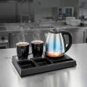 Adler Viesnīcas tējkanna AD 1354, 1.2 L, 1500 W, melna, tērauda, 2 krūzes 320 ml, automātiskā izslēg&scaron;anās