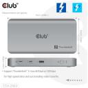 Club3D USB keskjaam CSV-2563 4x USB-C, 1x USB 3.0, 180W toiteadapter, h&otilde;bedane