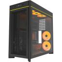 Montech Korpus HS01 PRO (B), Midi Tower, 2x USB 3.0, 2x 120mm tagumise ventilaatorid, 3x 120mm alumised ventilaatorid