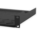 Digitus fiksēta plaukta rackiem DN-19 TRAY-1-SW, 25cm, 1U, melns, tērauds