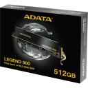Adata SSD M.2 SLEG-900-512GCS 512GB, 7000MB/s lugemiskiirus, 5400MB/s kirjutamiskiirus, PCIe 4.0, 3D NAND, ECC, NVMe 1.4