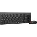 Lenovo Klaviatuur ja hiir komplekt 4X31R64494, 2.4 GHz, 3 nuppu, must, meedia juhtimine