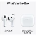 Apple AirPods 4, MXP93ZM/A, Bluetooth 5.3, juhtmevabad, valged, m&uuml;rasummutamine, kohandatav EQ, veekindel