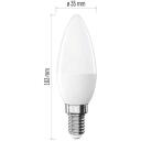 Emos LED lemputė Classic Candle ZQ3E21, 4,2 W, 470 lm, &scaron;iltai balta, E14, 30 000 valandų, 240&deg;, 2 700 K