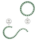 Zāliena apmales komplekts EASY BORDER, BRADAS, OBEGR4010SET, 10m, 40mm augsts, zaļ&scaron;