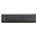 Lindy USB keskjaam 43370, 10 USB 3.0 porti, 5Gbps, 36W v&otilde;imsus, l&uuml;liti igal pordil
