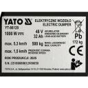 Yato elektrinis dumperis YT-86120, 1000 W, 48 V, 32 Ah, 500 kg, 5.3 km/h, 1.5 l alyvos bakas, IPX4, LCD ekranas