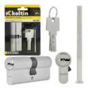 Keltin Цилиндр замка K02680, 30/30мм, алюминий, ZnAl, 3 ключа, 25000 циклов, винт для крепления в комплекте