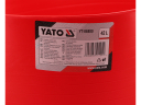 Yato YT-86880 Lankstus sodo konteineris 42L 125kg Ø480/350mm aukštis 375mm PP+EPDM UV smūgiams atsparus -30–+70°C Raudona