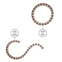 Zāliena apmale EASY BORDER brūna, BRADAS, OBEBR4010SET, 10m garums, 40mm augstums, 20 stiprinājumi