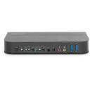 Digitus KVM komutator DS-12850, 4096 x 2160, 2x DisplayPort, 1x HDMI, 4x USB A, 4x audio 3,5mm, 2 seadet