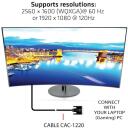 Club3D DVI-D кабель CAC-1220, 10 м, 28AWG, 2560 x 1600@60Hz, 1920 x 1080@120Hz, 24+1, прямой штекер, золотые контакты
