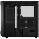Fractal Design Arvutikorpus Focus 2 RGB FD-C-FOC2A-03, 2xUSB 3.0, 6x2.5'', 2x3.5'', must, klaass k&uuml;lgpaneel, RGB valgustus