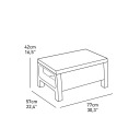 Aiamööbli komplekt Curver Corfu KETER 29197361939 75x70x79cm, 128x70x79cm, 77x57x42cm