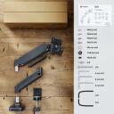 Onkron монитор, G50-B, 13-32 дюйма, 8 кг, VESA 75x75-100x100 мм, регулировка высоты, черный