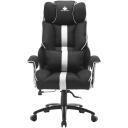 White Shark Spēļu krēsls LE MANS B-W, 49&ndash;57cm, 90&deg;&ndash;135&deg;, 120kg, koka rāmis, 60mm riteņi, regulējams augstums