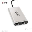 Club3D I/O adapteris CSV-1586 Thunderbolt 3 uz 2 DisplayPort 4K60Hz, 2 DisplayPort, 1 Thunderbolt, Sudrabs