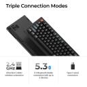 Keychron V1U-D3 клавиатура, 75%, 8000 Гц, Bluetooth 5.3, RGB LED, 4000 мАч, 660 ч времени работы от батареи, PBT клавиши