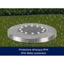 Beper Saules ceļu marķieru lampas P207ILO020, 2x115mm, IP44, melna un sudraba krāsa, integrēts dienas gaismas sensors