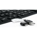 Gembird klaviatūra KB-109F-B, 109 klavi&scaron;ai, USB + PS/2, 1.5 m laidas, juoda, atspari vandeniui, dulkėms, tylus ra&scaron;ymas