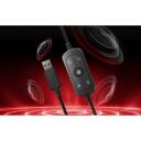 Qcy Heroad VNT200 spēļu austiņas H8GM black, 53mm, 7.1, 11 EQ, 3 režīmi, USB-A, Heroad Driver