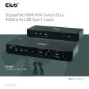 Club3D док-станция CSV-1585, 1x HDMI, 1x RJ45, 3x USB-C, 3x USB 3.2, 1x DisplayPort, 1x разъем для наушников, 120W адаптер питания