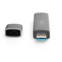 Digitus m&auml;lukaardi lugeja DA-70886, 1xUSB 3.0, 1xUSB-C, 1xSD, 1xMicroSD, 5Gbps, 480Mbps, alumiinium, hall
