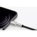 Baseus USB kabelis Lightning CALJK-A01, 1m, 2.4A, 480MB/s, cinko aliuminio + nailono pintas