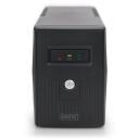 Digitus Line-Interactive UPS DN-170063-B, 600 VA, 360 W, Pseudo sine, 2 AC i&scaron;ėjimai, 12 V, 7 Ah, 50 Hz, 40 dB, LCD ekranas
