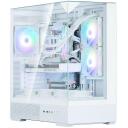 Zalman Корпус компьютера P40 PRISM WHITE, 3x3,5'' отсеки, 1x120mm вентилятор, ARGB, ATX, mATX, Mini-ITX