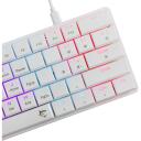 White Shark Klaviatūra NAGAMAKI-W-US-RED.SW, 29.2cm, 10.3cm, 2.5cm, 0.32kg, USB-C, RGB apgaismojums, 62 taustiņi