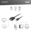 Digitus HDMI kaabel 2m AK-330300-020-S, 2m, HDMI A t&uuml;&uuml;pi isane, DVI-D 19pin isane, HDMI k&otilde;rge kiirus