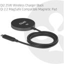 Club3D Laadija CAC-3027 25W Qi2 Juhtmevaba Laadimine Must, USB-C kaabel 1m, Kiire Laadimine, MagSafe &Uuml;hildatav