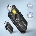 Axagon nutikas kaardilugeja CRE-SMP2A USB-C, USB 2.0, 4 pesa, microSD kaart, SIM, must, CE, RoHS
