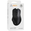 Sbox Pele WM-308B, 6 pogas, 800-1600 DPI, 2.4 GHz, akumulators 300 mAh, melna