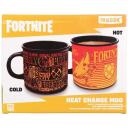 Paladone Fortnite Heat Change krūze PP14663FO, 350ml, daudzkrāsaina, karstuma maiņas dizains ar Peely un Fishstick