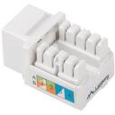Lanberg Кейсный модуль RJ45 на LSA CAT.6, UTP KSU6-1090, 1xRJ45, UTP, 0,644mm, 568A/B, белый
