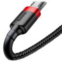 Baseus Cafule Micro USB kabelis CAMKLF-C91, 2m, 1.5A, greitas įkrovimas, duomenų perdavimas 480 Mb/s, nailono pintas