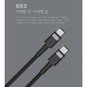Orsen USB kabelis S53, 3A, 1M, TPE + audums, YD/T 1591-2009