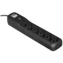 Lestar pārsprieguma aizsargs LV-530W 1966000293, 2,5m, 5 E tipa kontaktligzdas, 10A, 230V, 155 J, melns