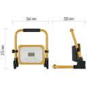 Emos LED прожектор ACCO ZS2822, 20 W, 2000 lm, IP54, желтый, холодный белый, Li-Ion 6600 mAh, 120&deg;, 25000 ч