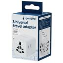 Gembird toiteadapter TPA-INT-01-W valge, 55 x 85 x 55mm, 0.085kg