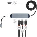 Lindy dokas stotis 43326, 1 HDMI, 1 USB-C, 2 USB 3.2, 1 SD, 1 microSD, 4K palaikymas, 1.4m maitinimo laidas