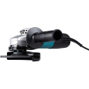 Makita 9558HNRZ угловая шлифовальная машина 840 Вт 125 мм 11 000 об/мин механический редуктор защита от случайного включения боковая рукоять блокировка шпинделя двойная изоляция чёрно-синий