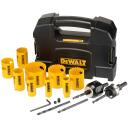 Dewalt Zāģis caurumiem Bi-Metāla komplekts DT90361-QZ, 13 gab., Melna/Dzeltena, Bi-Metāls, Iekļauts mandrels