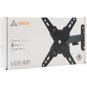 Sbox LCD-221-2, sienas stiprinājums, 13-43'', 20kg, 75x75 - 200x200, rotācija +60&deg; / -60&deg;, melna