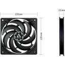 Arctic Корпусный вентилятор ACFAN00187A, 120mm, 300-2100 RPM, 0.3 sone, 71.53 m&sup3;/h, 1.45 mmH2O, FDB, 12 V